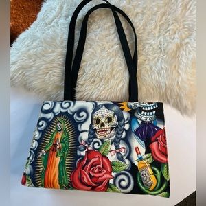 Dia de los muertos print purse
